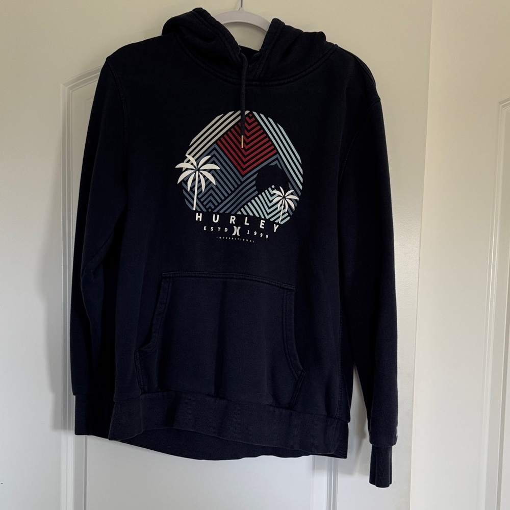 Hurley Black and Red Graphic Hoodie